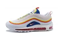 femmes nike air max 97 en promo blue side rainbow